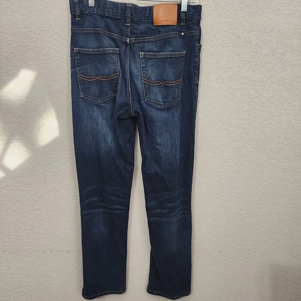 Lucky Brand Womens Classic Straight Leg Jeans Junior Size 20 Dark Wash